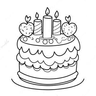 Page De Coloriage De Gateau Danniversaire 115586-51140