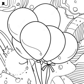 Page De Coloriage De Ballons Danniversaire Colores 115587-51142