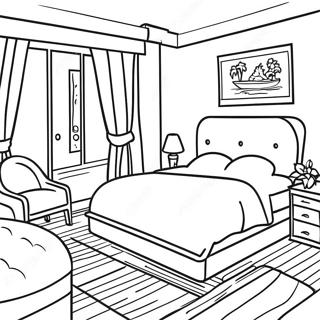 Page De Coloriage De Chambre Dhotel Confortable 115639-51182