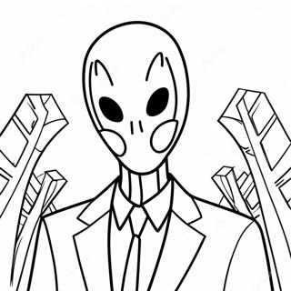 Slenderman Pages À Colorier