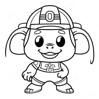 Page De Coloriage De La Mascotte Des Buckeyes De Letat De Lohio 115896-51382