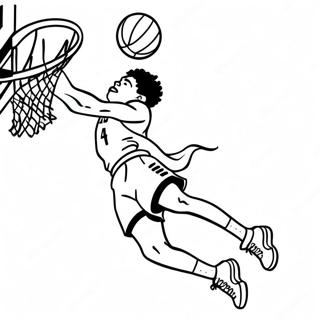 Page De Coloriage De Lamelo Ball En Train De Dunker 115921-51402