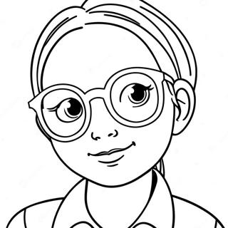 Page De Coloriage De Nana Mignonne Avec Des Lunettes 115947-51421