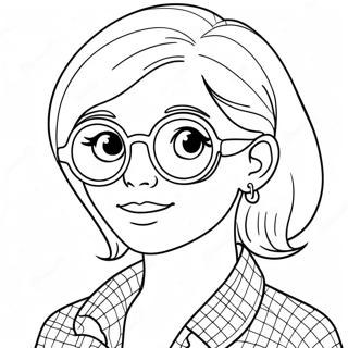 Page De Coloriage De Nana Mignonne Avec Des Lunettes 115947-51422