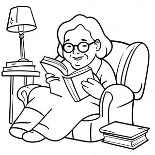 Page De Coloriage De Nana Lisant Un Livre 115949-51430