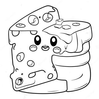 Page De Coloriage Dun Personnage De Fromage Mignon De Dessin Anime 116027-51490