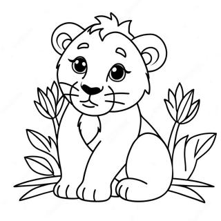 Bébé Lion Pages À Colorier