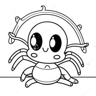 Araignee Heureuse Avec Un Sourire Page A Colorier 11610-202