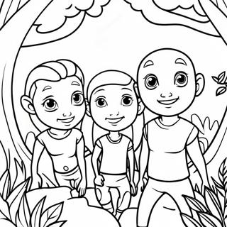 Page De Coloriage Famille Navi Dans La Foret 116154-51582