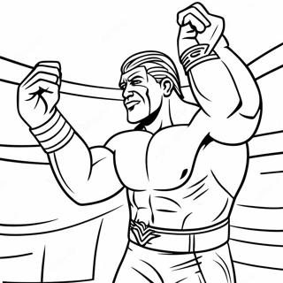 Page De Coloriage De Laffrontement Epique Des Lutteurs Wwe 116336-51722