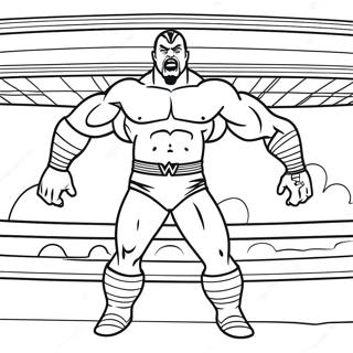 Page De Coloriage De Laffrontement Epique Des Lutteurs Wwe 116336-51723