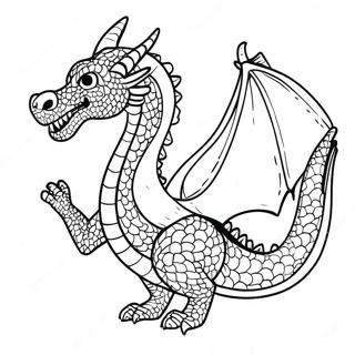 Page De Coloriage De Modele De Marionnette Dragon Majestueux 116364 51752