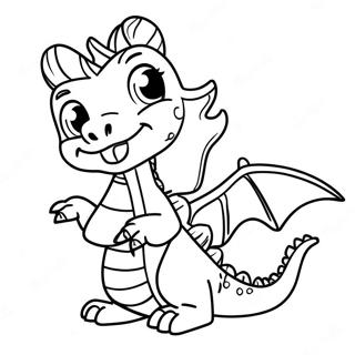 Page De Coloriage De Modele De Marionnette Dragon Amical 116365 51753