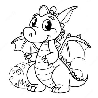 Page De Coloriage De Modele De Marionnette Dragon Amical 116365 51756