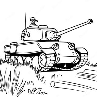 Page De Coloriage De Champ De Bataille De Char Ww2 Detaille 116416-51789