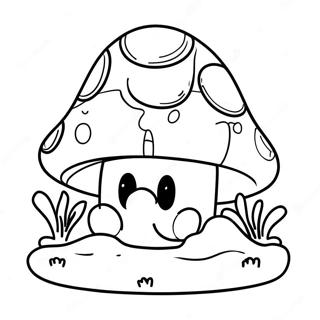 Champignon Mario Pages À Colorier