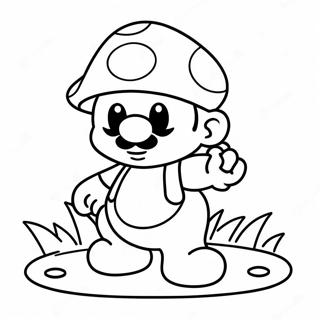 Page De Coloriage Du Champignon Mario Heureux 116493 52013