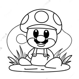 Page De Coloriage Du Champignon Mario Heureux 116493 52014