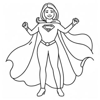 Page De Coloriage De Super Maman Avec Cape 116516-52025