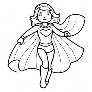 Page De Coloriage De Super Maman Avec Cape 116516-52027