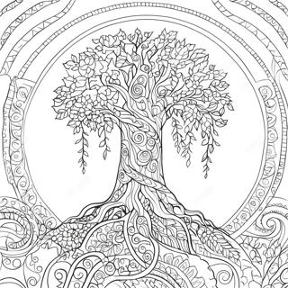 Arbre De Vie Pages À Colorier