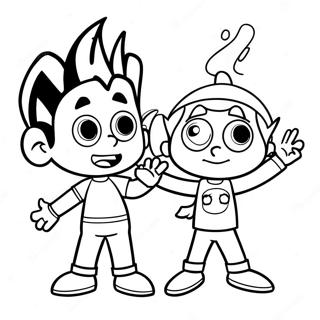 Page De Coloriage De Timmy Turner Et Jimmy Neutron 116774 52230