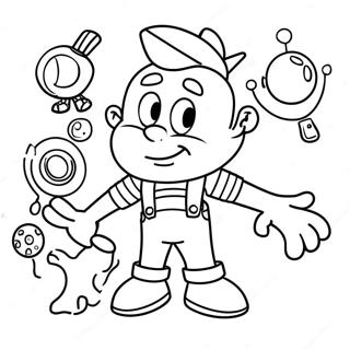 Page De Coloriage De Jimmy Neutron Avec Inventions 116776 52237