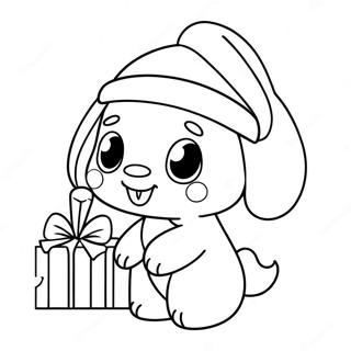 Page De Coloriage De Cinnamoroll Avec Un Chapeau De Noel 116824-52265