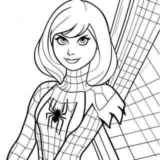 Page De Coloriage De Gwen Stacy En Costume De Spider Man 116979-52386