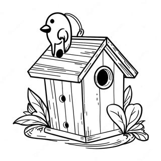 Maison D'oiseau Pages À Colorier