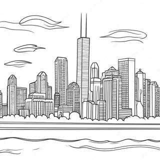 Page De Coloriage De La Ligne Dhorizon De Chicago 117158-52516