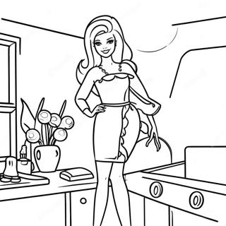 Page De Coloriage Barbie Retro Des Annees 90 117311-52634