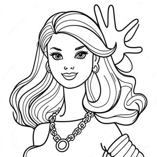 Page De Coloriage Barbie Retro Des Annees 90 117311-52635