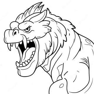 Page De Coloriage De Monstre Feroce Rugissant 117340 52665