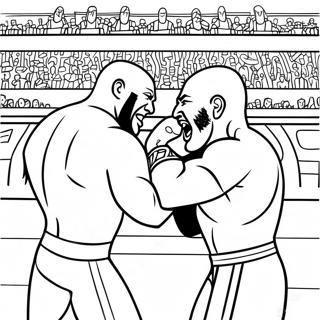 Page De Coloriage Du Match De Championnat Wwe 117468-52762