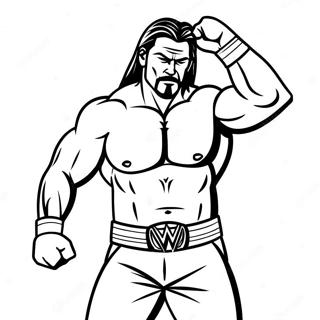 Wwe Superstar En Pose Daction Page De Coloriage 117701-52934