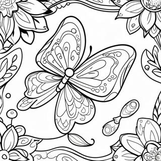 Attrape-Rêves Papillon Pour Adultes Pages À Colorier