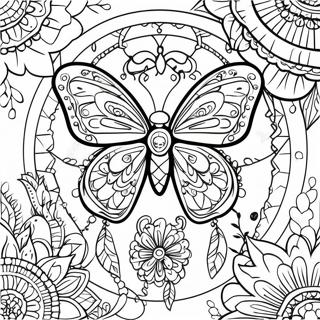 Page De Coloriage De Papillon Attrape Reves Complexe 117727-52954