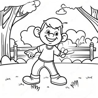 Page De Coloriage De Wally Darling Jouant Dans Le Parc 118014 53186