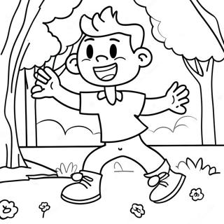 Page De Coloriage De Wally Darling Jouant Dans Le Parc 118014 53187