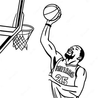 Page De Coloriage De Kevin Durant En Train De Dunker 118037-53193