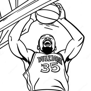 Page De Coloriage De Kevin Durant En Train De Dunker 118037-53194