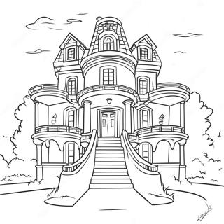 Page De Coloriage De La Scene Du Manoir Resident Evil 118066-53225