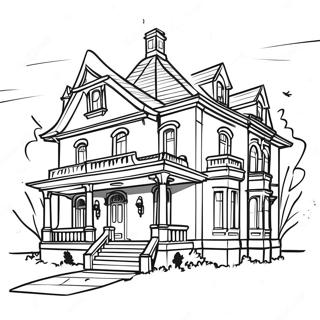 Page De Coloriage De La Scene Du Manoir Resident Evil 118066-53226