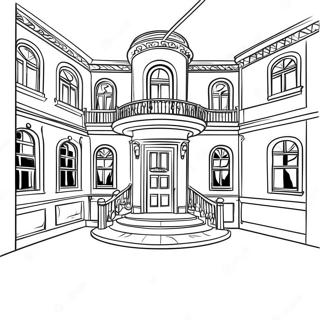 Page De Coloriage De La Scene Du Manoir Resident Evil 118066-53227