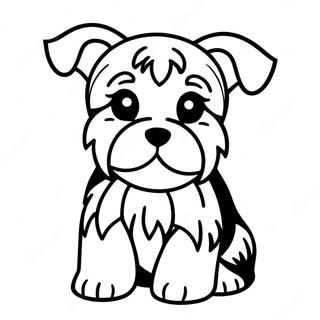 Page De Coloriage De Chiot Yorkie Realiste Adorable 118115-53257