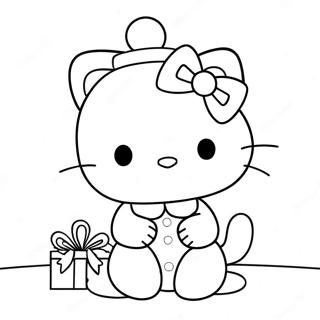 Hello Kitty Noël Pages À Colorier