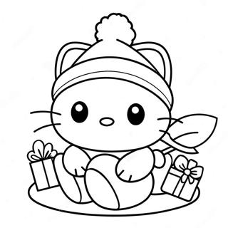 Page De Coloriage De Hello Kitty Noel 118216-53332