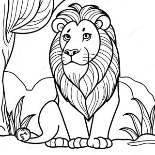 Page De Coloriage De Lion Realiste 118242-53352