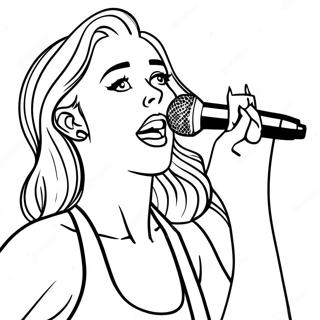 Page De Coloriage De Miley Cyrus Chantant Sur Scene 118447-53625
